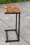 New C - Frame Metal End Table – Sofa - Side Table with Wood Top TLET2504 - with | Sold by Uncle Wiener's Wholesale