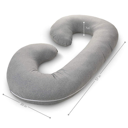 New C - Shaped Pregnancy Pillow – Memory Foam Full Body Maternity Support Pillow 74BPL - with | Sold by Uncle Wiener's Wholesale