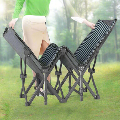 Camping Cot with Mesh Mat and Steel Frame – Foldable Outdoor Sleeping Bed with Carry Bag – 200KG Capacity – Open Box