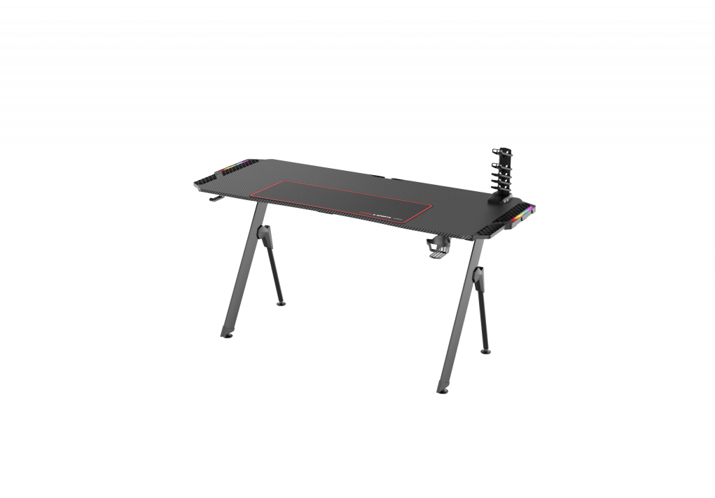 New Carbon Fiber RGB LED Gaming Desk – Ergonomic Computer Table with Light Effects for Gamers V21460 - with | Sold by Uncle Wiener's Wholesale