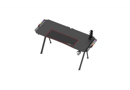 New Carbon Fiber RGB LED Gaming Desk – Ergonomic Computer Table with Light Effects for Gamers V21460 - with | Sold by Uncle Wiener's Wholesale