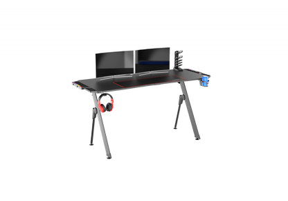 New Carbon Fiber RGB LED Gaming Desk – Ergonomic Computer Table with Light Effects for Gamers V21460 - with | Sold by Uncle Wiener's Wholesale