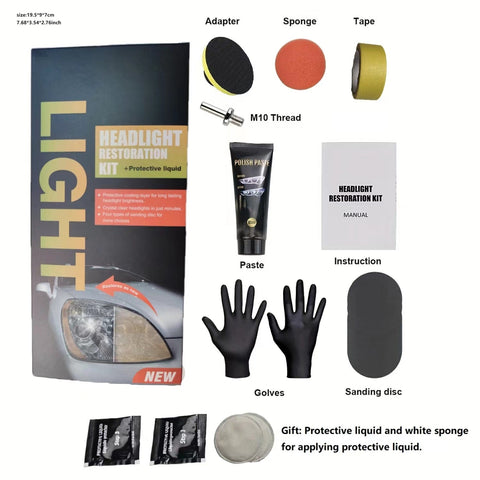 New CarLight Headlight Restoration Kit ��� Full Polishing & UV Protection System ��� 2505215C - with | Sold by Uncle Wiener