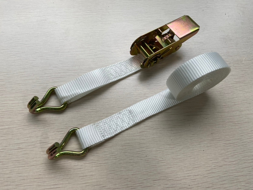 NEW CASE (25) 1" 15 FT RATCHET CARGO STRAP - with | Sold by Uncle Wiener's Wholesale