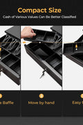 New Cash Register Safe Drawer with Key Lock ��� Secure Steel Till for Retail & POS Use | 2504091 - with | Sold by Uncle Wiener's Who