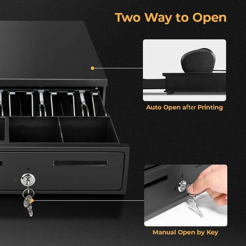 New Cash Register Safe Drawer with Key Lock ��� Secure Steel Till for Retail & POS Use | 2504091 - with | Sold by Uncle Wiener's Who