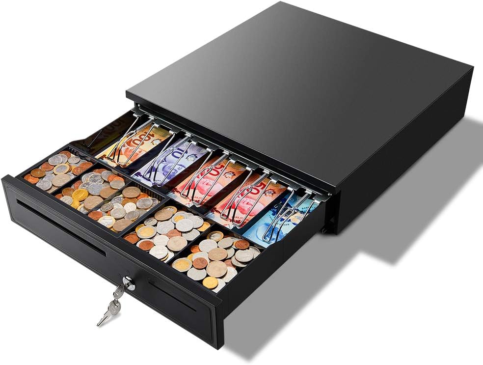 New Cash Register Safe Drawer with Key Lock — Secure Steel Till for Re ...