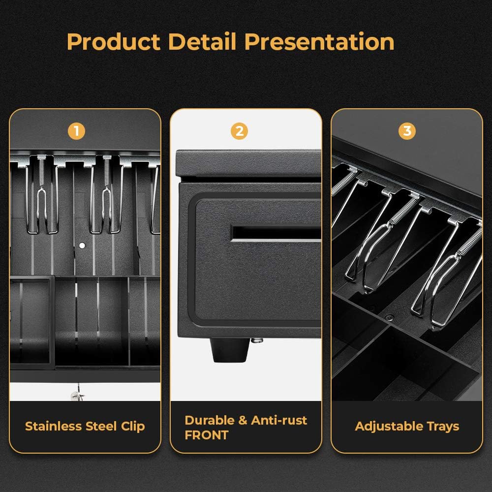 New Cash Register Safe Drawer with Key Lock ��� Secure Steel Till for Retail & POS Use | 2504091 - with | Sold by Uncle Wiener's Who