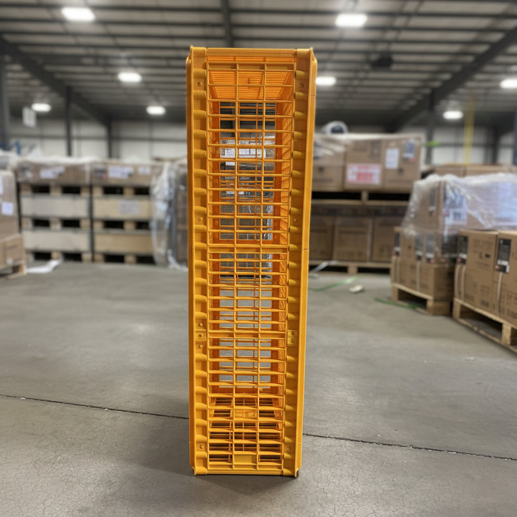 Ventilated mesh-sided plastic animal transport cage for poultry and rabbits