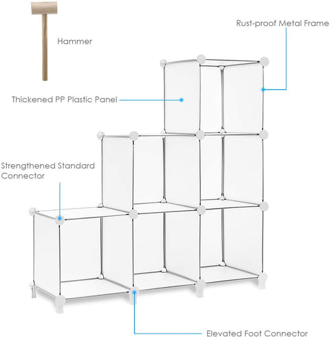 New Clear Plastic Cube Storage Organizer – 6 & 16 Cube Options for Shoes & More | SKU: 6 Cube (592046), 16 Cube (592022) - with | Sold by Uncle Wiener's Wholesale