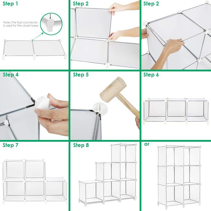 New Clear Plastic Cube Storage Organizer – 6 & 16 Cube Options for Shoes & More | SKU: 6 Cube (592046), 16 Cube (592022) - with | Sold by Uncle Wiener's Wholesale