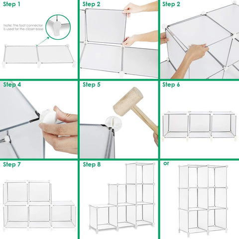 New Clear Plastic Cube Storage Organizer – 6 & 16 Cube Options for Shoes & More | SKU: 6 Cube (592046), 16 Cube (592022) - with | Sold by Uncle Wiener's Wholesale