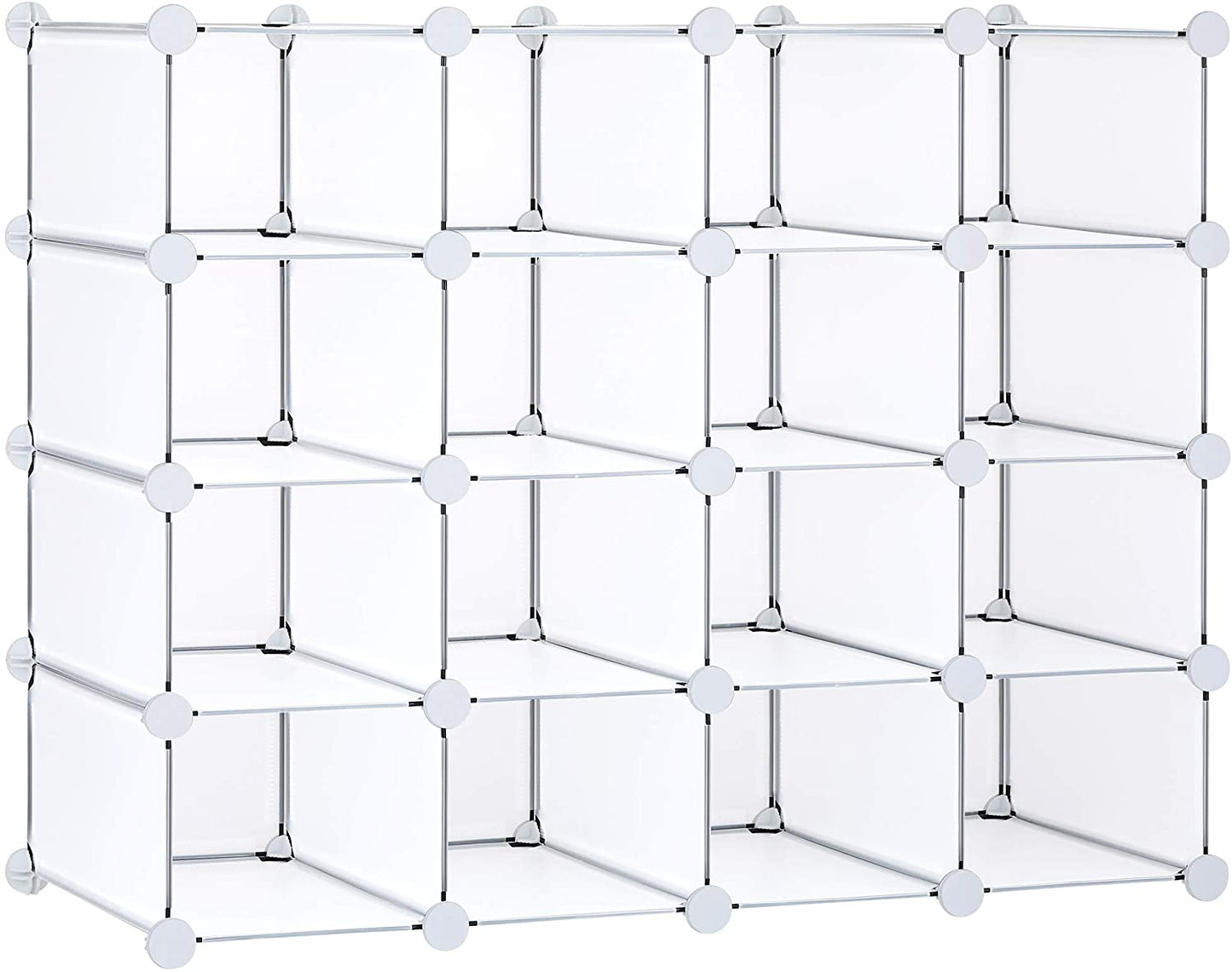 New Clear Plastic Cube Storage Organizer – 6 & 16 Cube Options for Shoes & More | SKU: 6 Cube (592046), 16 Cube (592022) - with | Sold by Uncle Wiener's Wholesale