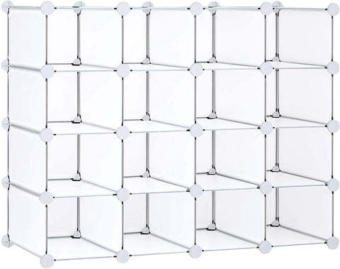 New Clear Plastic Cube Storage Organizer – 6 & 16 Cube Options for Shoes & More | SKU: 6 Cube (592046), 16 Cube (592022) - with | Sold by Uncle Wiener's Wholesale