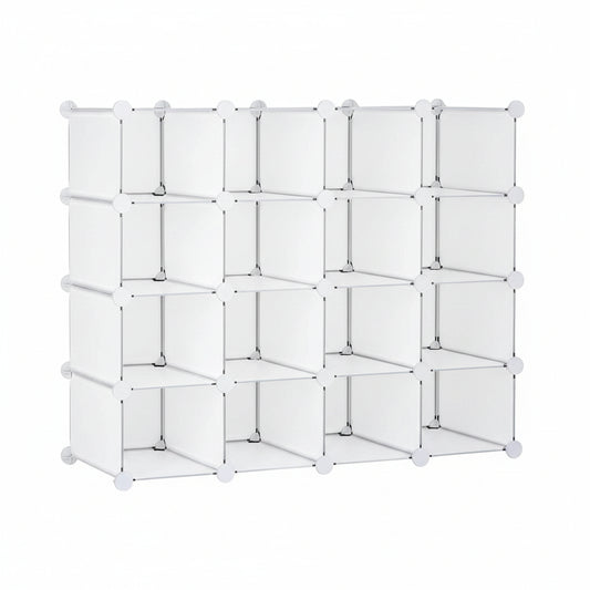 New Clear Plastic Cube Storage Organizer – 6 & 16 Cube Options for Shoes & More | SKU: 6 Cube (592046), 16 Cube (592022) - with | Sold by Uncle Wiener's Wholesale