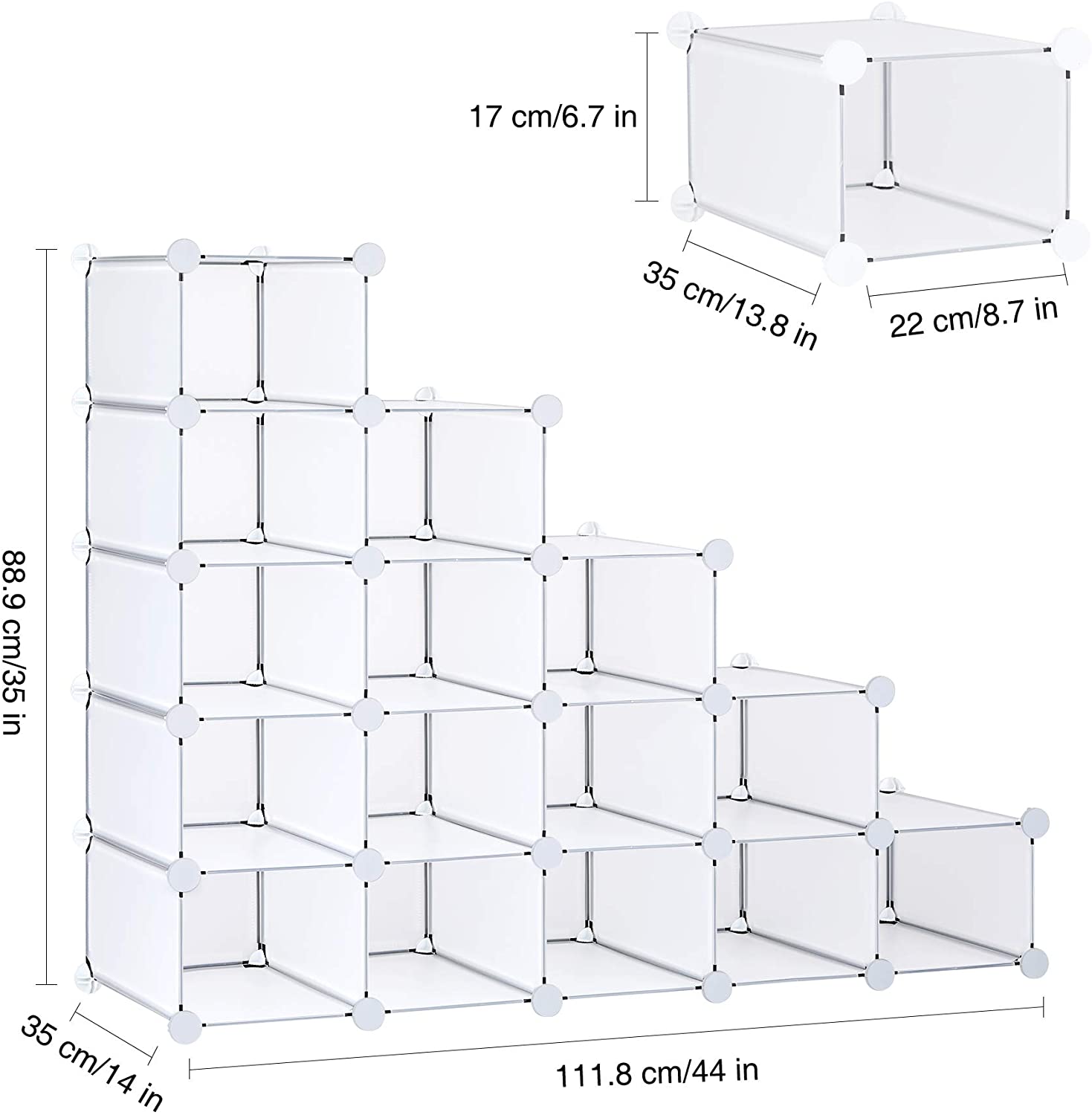 New Clear Plastic Cube Storage Organizer – 6 & 16 Cube Options for Shoes & More | SKU: 6 Cube (592046), 16 Cube (592022) - with | Sold by Uncle Wiener's Wholesale
