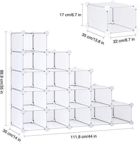 New Clear Plastic Cube Storage Organizer – 6 & 16 Cube Options for Shoes & More | SKU: 6 Cube (592046), 16 Cube (592022) - with | Sold by Uncle Wiener's Wholesale