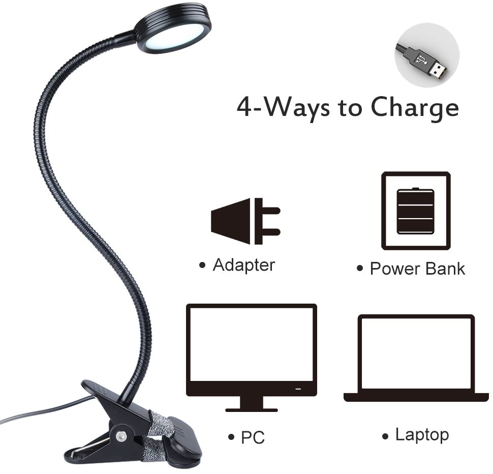 New Clip - On Reading and Desk Light – Model 729CLDC - with | Sold by Uncle Wiener's Wholesale