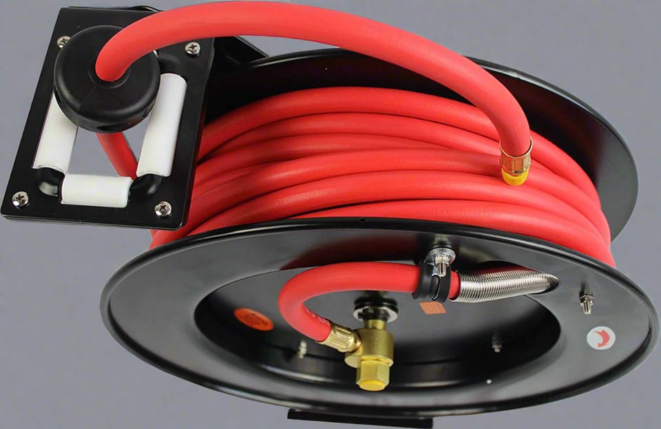 New Cold Weather Hybrid Air Hose Reel – 1/2” & 3/8” Durable Retractable Air Compressor Hose Reel - with 3/8″ Air Hose Reel 72138 | Sold by Uncle Wiener's Wholesale