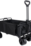 New Collapsible Folding Beach Wagon Cart – Heavy Duty 500 lbs Capacity, 10" All - Terrain Wheels, Adjustable Handle - with | Sold by Uncle Wiener's Wholesale