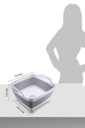 Collapsible pop-up sink basin with integrated drain and carry handle – BPA-free utility tub for camping and kitchen use