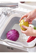 Collapsible pop-up sink basin with integrated drain and carry handle – BPA-free utility tub for camping and kitchen use