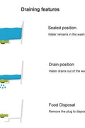Collapsible pop-up sink basin with integrated drain and carry handle – BPA-free utility tub for camping and kitchen use