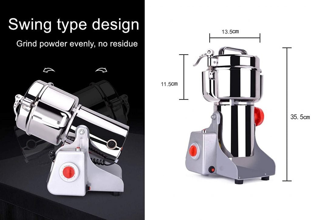 New Commercial Electric Grain Mill Grinder 300g Swing Type – Heavy Duty, Efficient Grinding HR06B - with | Sold by Uncle Wiener's Wholesale