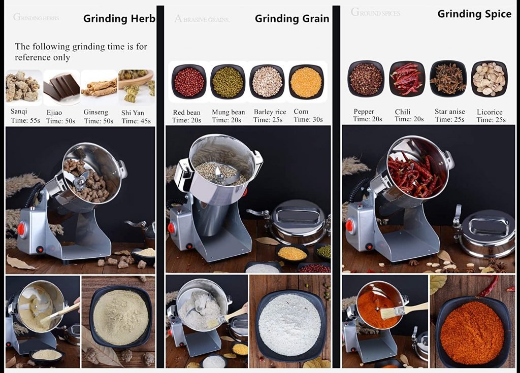 New Commercial Electric Grain Mill Grinder 300g Swing Type – Heavy Duty, Efficient Grinding HR06B - with | Sold by Uncle Wiener's Wholesale