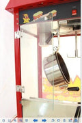 Red 8oz Commercial Popcorn Cart – Front Angle

Stainless Steel Kettle Inside Popcorn Cart – Close-Up

Popcorn Machine Glass Enclosure – Side View

Popcorn Maker with Storage Cart – Event Setup