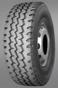 High-traction 11R24.5 semi truck tire for rough terrain