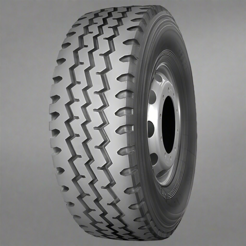 High-traction 11R24.5 semi truck tire for rough terrain