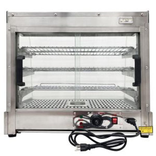 New Commercial Stainless Steel Food Warmer Display – Countertop Heated Showcase 921544 - with | Sold by Uncle Wiener's Wholesale
