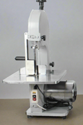750W Commercial Stainless Steel Meat & Bone Saw – Front View
Cutting pork and ribs with BR0741 Meat Saw
Adjustable cutting thickness workbench with measurement scale
Stainless blade and food-safe housing details