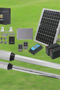 Complete solar gate opener system kit with remote and accessories
Wireless solar-powered swing gate opener 660 lbs weight capacity
Gate opener screw piston design with solar panel and remote
Heavy-duty gate opener for single or dual swing gates
IP55 weatherproof solar gate motor system with mobile app control