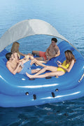 New Cooler Z Rock N Shade Island Inflatable Water Toy – Floating Lounge with Built - In Cooler & Canopy 43134 - with | Sold by Uncle Wiener's Wholesale