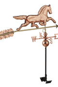 NEW Copper Weathervane Horse & Roof Mount WV925 – Polished 3D Outdoor Weather Vane - with | Sold by Uncle Wiener's Wholesale