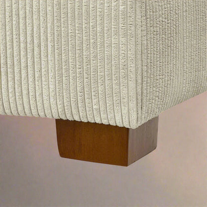 Oversized modular corduroy sofa with ottoman

Gray corduroy sectional sofa

Cream corduroy sofa with plush seating

Custom living room layout with ottoman

Deep seat cozy couch with corduroy fabric