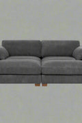 Oversized modular corduroy sofa with ottoman

Gray corduroy sectional sofa

Cream corduroy sofa with plush seating

Custom living room layout with ottoman

Deep seat cozy couch with corduroy fabric