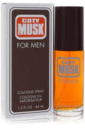 Coty Musk Cologne bottle – front view

Coty Musk 44 mL spray with box packaging

Travel-sized men’s fragrance bottle – Coty Musk