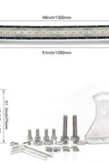 New Curved Triple Row LED Light Bar – IP68 Waterproof, 22" - 50" for Trucks, Jeeps, ATVs - LED Light Bars for Off - Road & Utility Vehicles with 950W 50 ” LED LIGHT BAR | Sold by Uncle Wiener's Wholesale