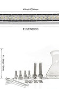 New Curved Triple Row LED Light Bar – IP68 Waterproof, 22" - 50" for Trucks, Jeeps, ATVs - LED Light Bars for Off - Road & Utility Vehicles with 950W 50 ” LED LIGHT BAR | Sold by Uncle Wiener's Wholesale