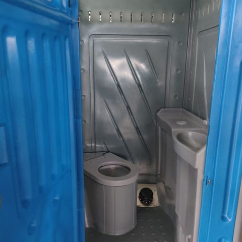 “Deluxe outdoor portable toilet with built-in sink”

“390L waste tank portable toilet for job sites and events”

“Portable flush toilet with handwashing station”

“Full-seat porta potty with sink and ventilation panel”