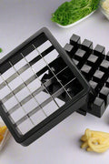 Stainless steel French fry cutter with 2 blades model 431012
Heavy-duty fry cutter with suction base and lever handle
Restaurant-quality potato slicer with thick and thin cut blades