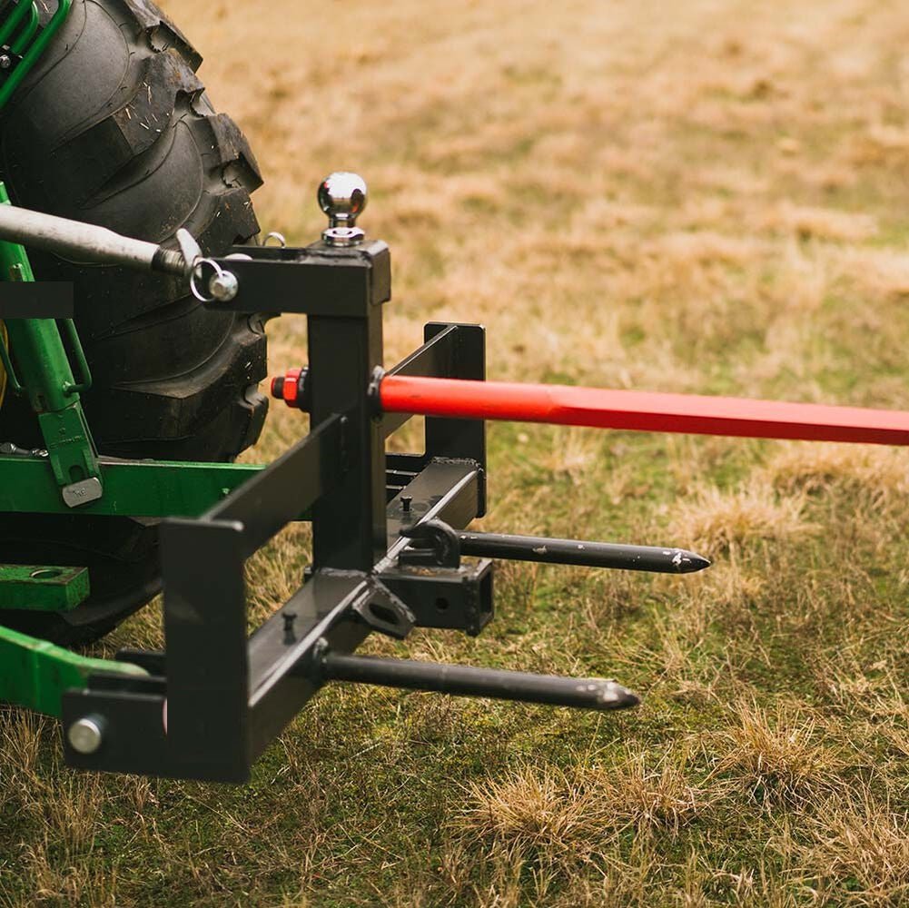 DELUXE SUITCASE WEIGHT 3 POINT TRACTOR HITCH 49 IN HAY BALE SPEARS - SKID STEER ATTACHMENT with | Sold by Uncle Wiener's Wholesale