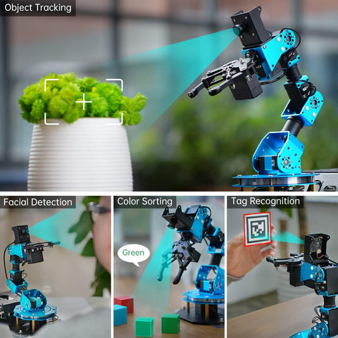 “Fully assembled Raspberry Pi robotic arm kit with FPV camera”

“AI developer robotic arm kit with wireless control module”

“Open source robot arm kit for STEM learning”

“FPV robotic arm with Raspberry Pi control board and sensors”

“Raspberry Pi AI robot arm kit with camera, servos, and code”