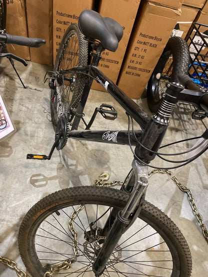 Deviant 26" Mountain Bike NS107 Front View

Deviant 26-Inch Men's Mountain Bike with Dual Disc Brakes

Heavy-Duty Steel Frame Mountain Bike for Adults

Deviant Mountain Bike 26" for Rugged Trails

Full Suspension 26 Inch Mountain Bike Side Profile