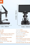 Digital Microscope with 10.1-inch HD IPS screen and adjustable stand

1300X magnification digital microscope showing coin detail
HD microscope connected to laptop via USB
Digital microscope for circuit board inspection
Microscope accessories including remote control and SD card