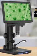 Digital Microscope with 10.1-inch HD IPS screen and adjustable stand

1300X magnification digital microscope showing coin detail
HD microscope connected to laptop via USB
Digital microscope for circuit board inspection
Microscope accessories including remote control and SD card