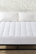 New Dobby Quilted Mattress Topper – Microfiber Pillow Top for Extra Comfort & Support - with Queen | Sold by Uncle Wiener's Wholesale